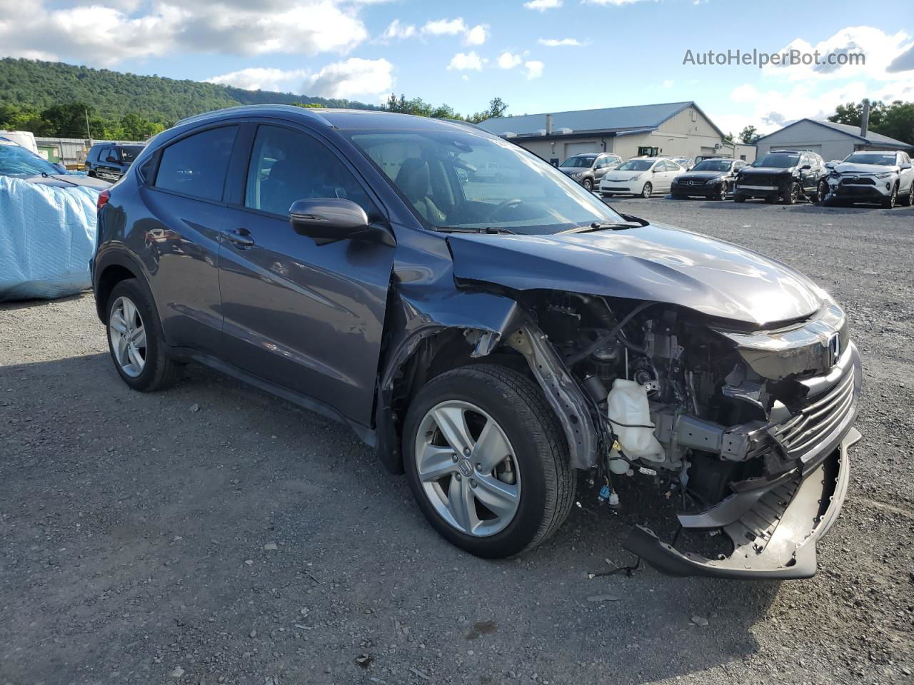 2019 Honda Hr-v Ex Gray vin: 3CZRU6H57KM708156