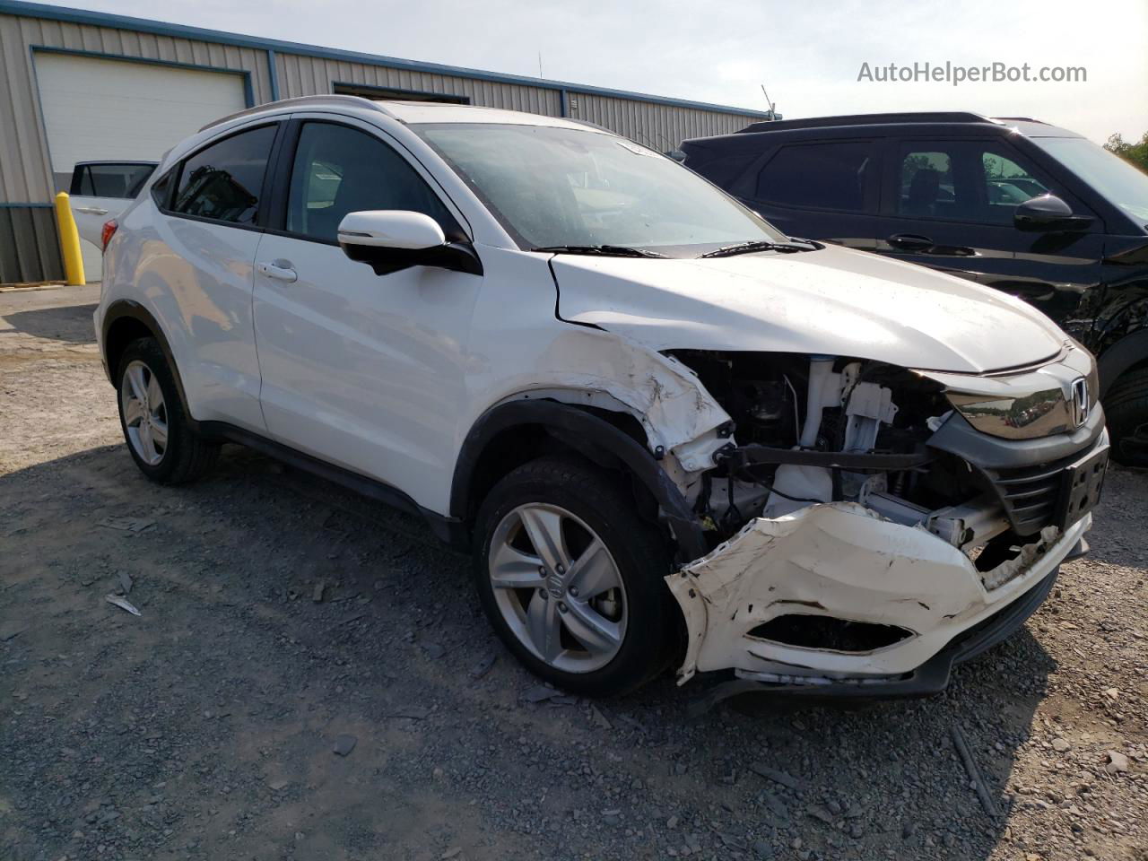 2019 Honda Hr-v Ex White vin: 3CZRU6H57KM724034