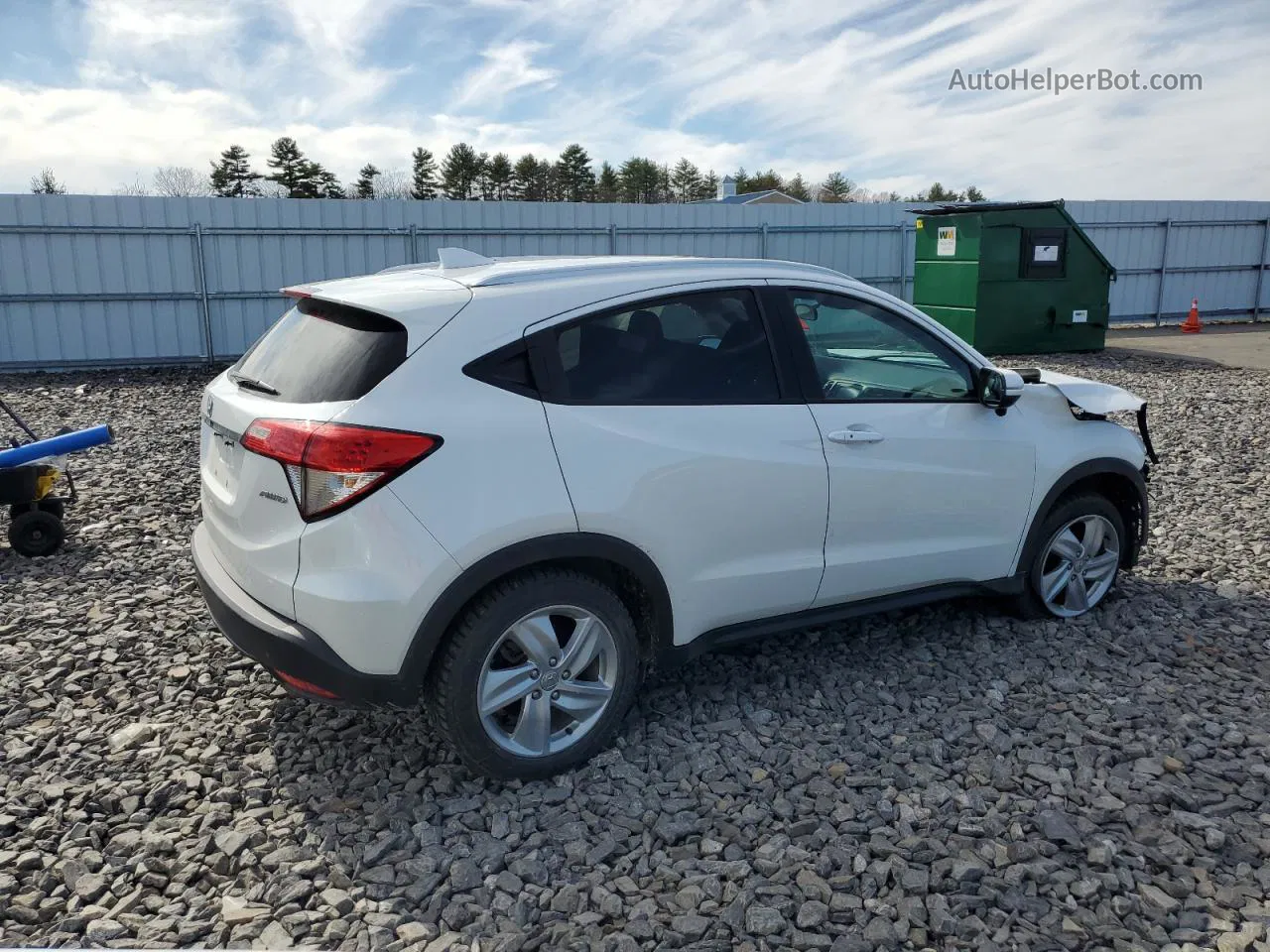 2019 Honda Hr-v Ex White vin: 3CZRU6H57KM724793