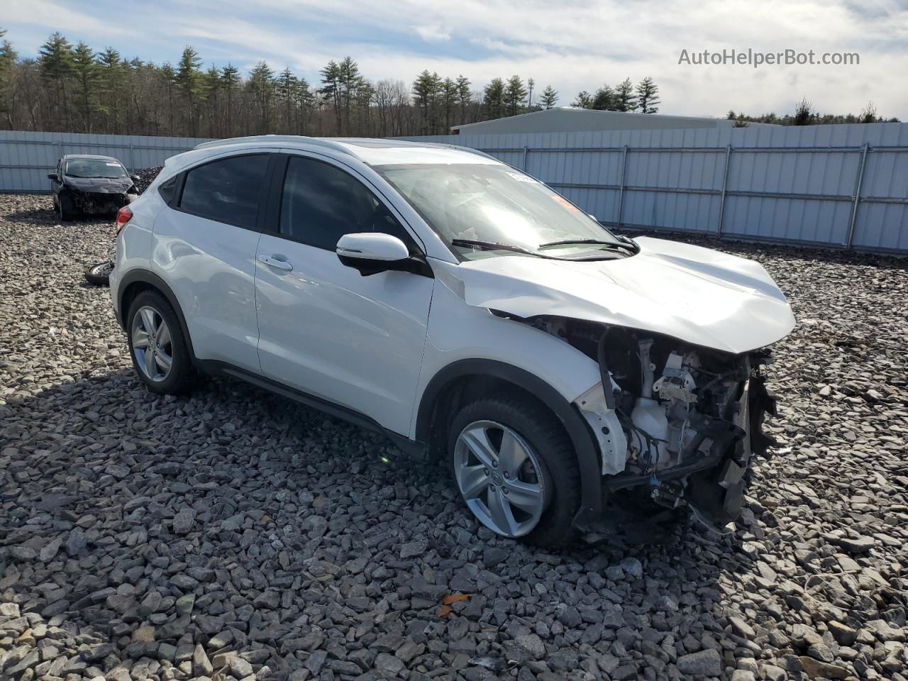 2019 Honda Hr-v Ex White vin: 3CZRU6H57KM724793