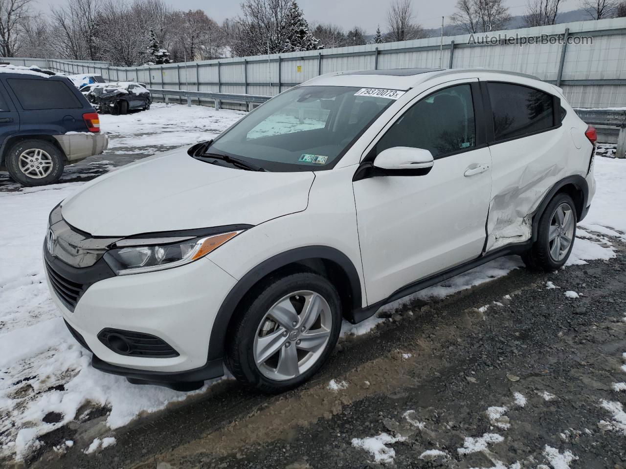 2019 Honda Hr-v Ex White vin: 3CZRU6H57KM724888