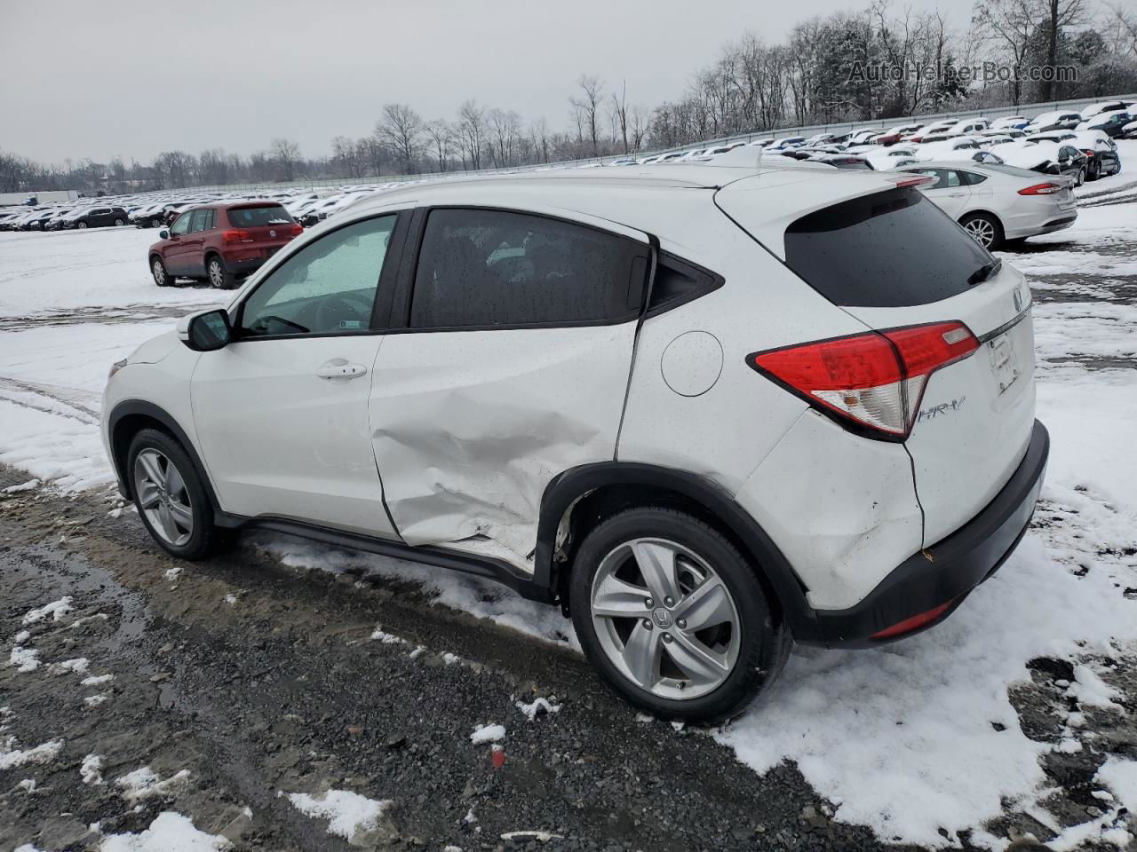 2019 Honda Hr-v Ex White vin: 3CZRU6H57KM724888