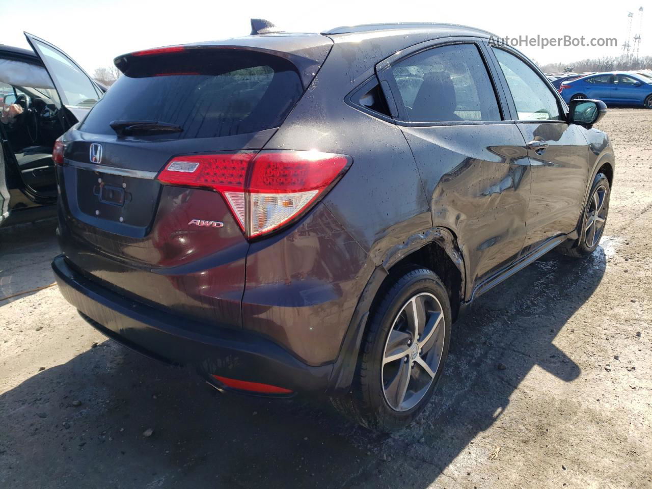 2021 Honda Hr-v Ex Коричневый vin: 3CZRU6H57MM708497