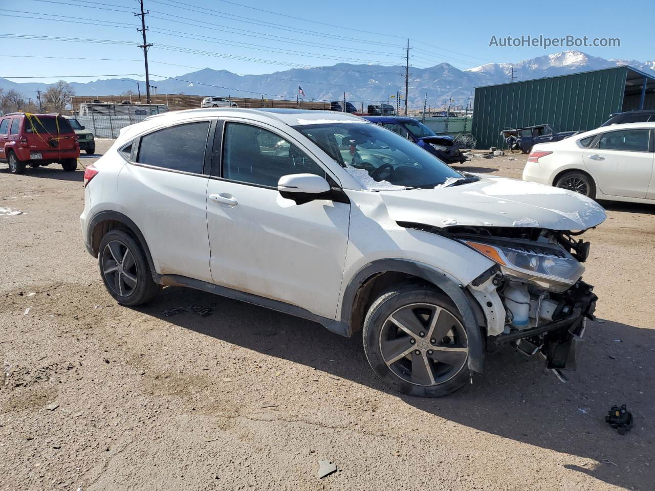 2021 Honda Hr-v Ex White vin: 3CZRU6H57MM717006