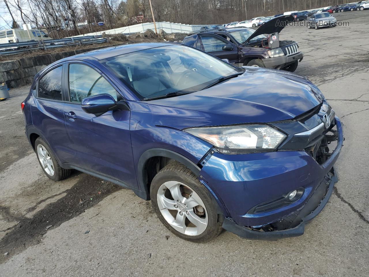 2016 Honda Hr-v Ex Blue vin: 3CZRU6H58GM709114