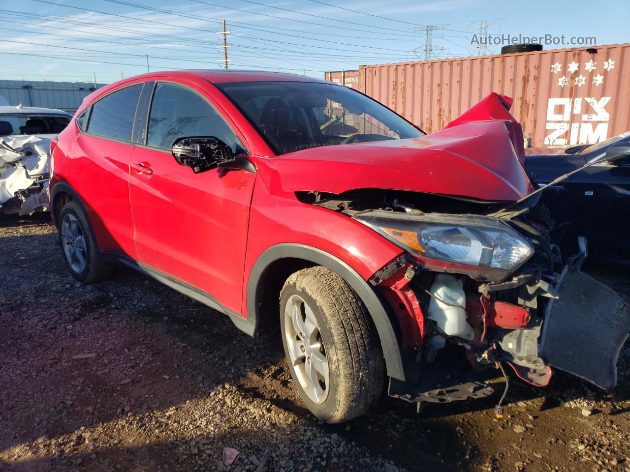 2017 Honda Hr-v Ex Red vin: 3CZRU6H58HG709145