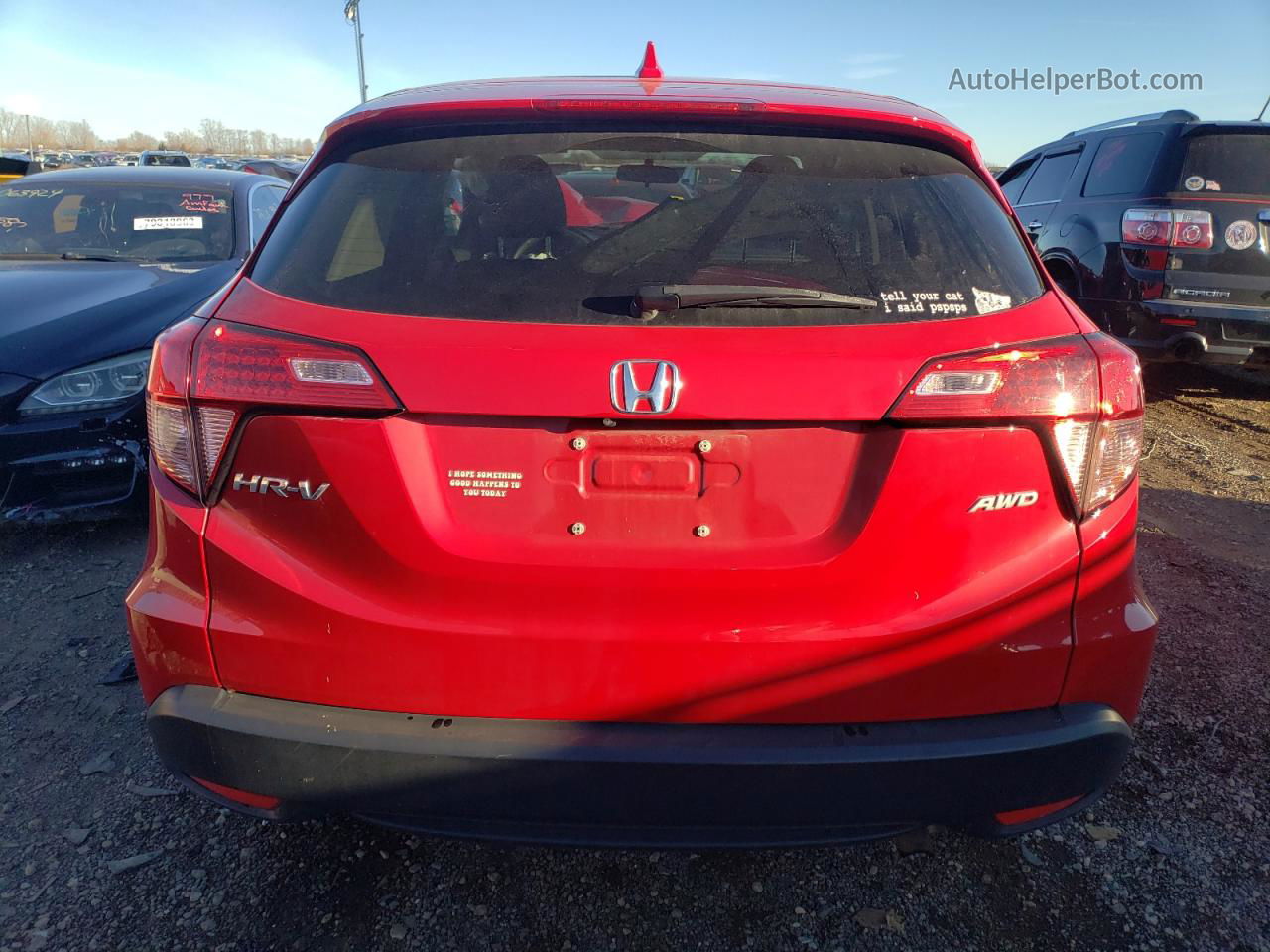 2017 Honda Hr-v Ex Red vin: 3CZRU6H58HG709145