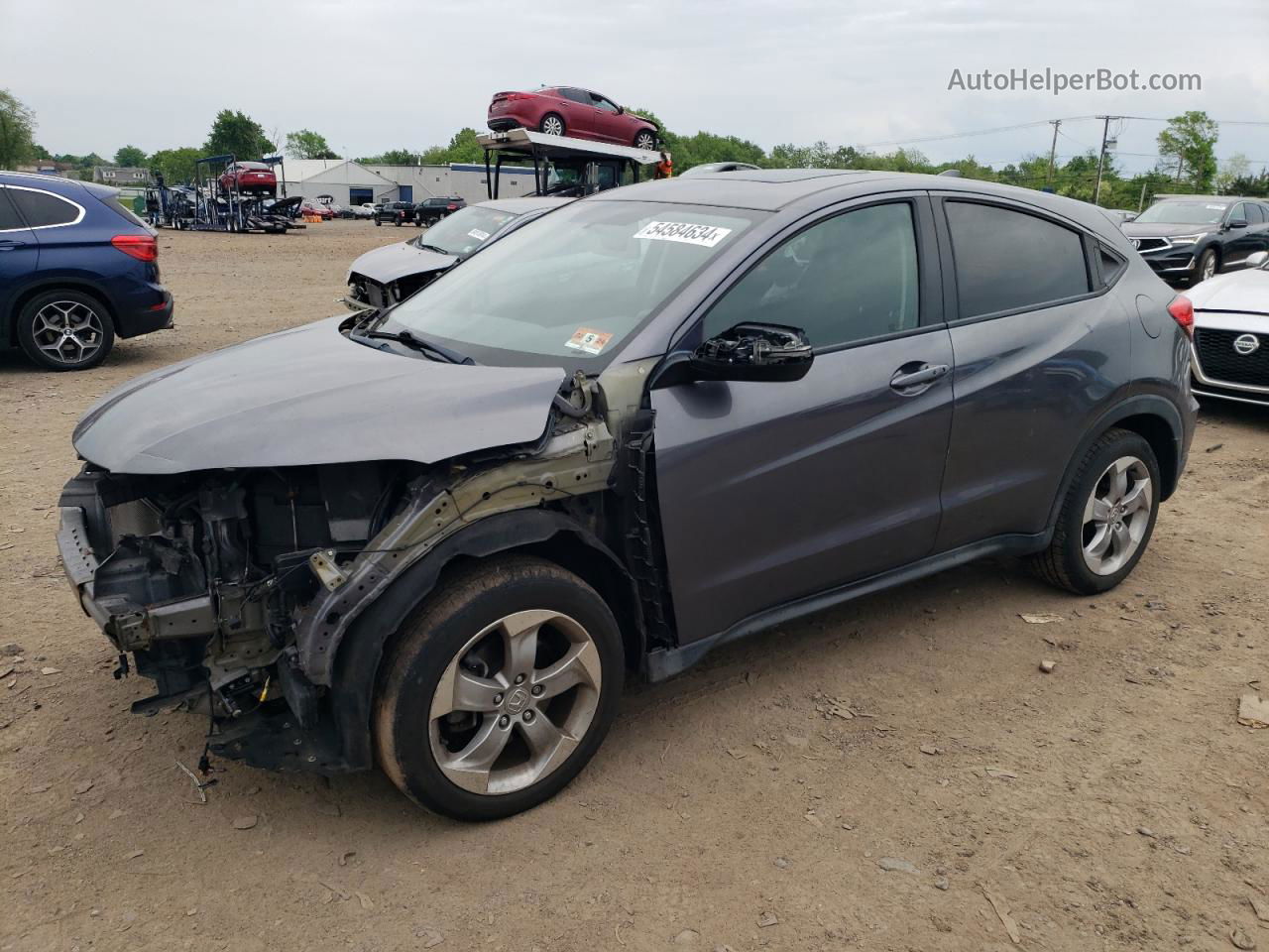 2017 Honda Hr-v Ex Gray vin: 3CZRU6H58HM719918