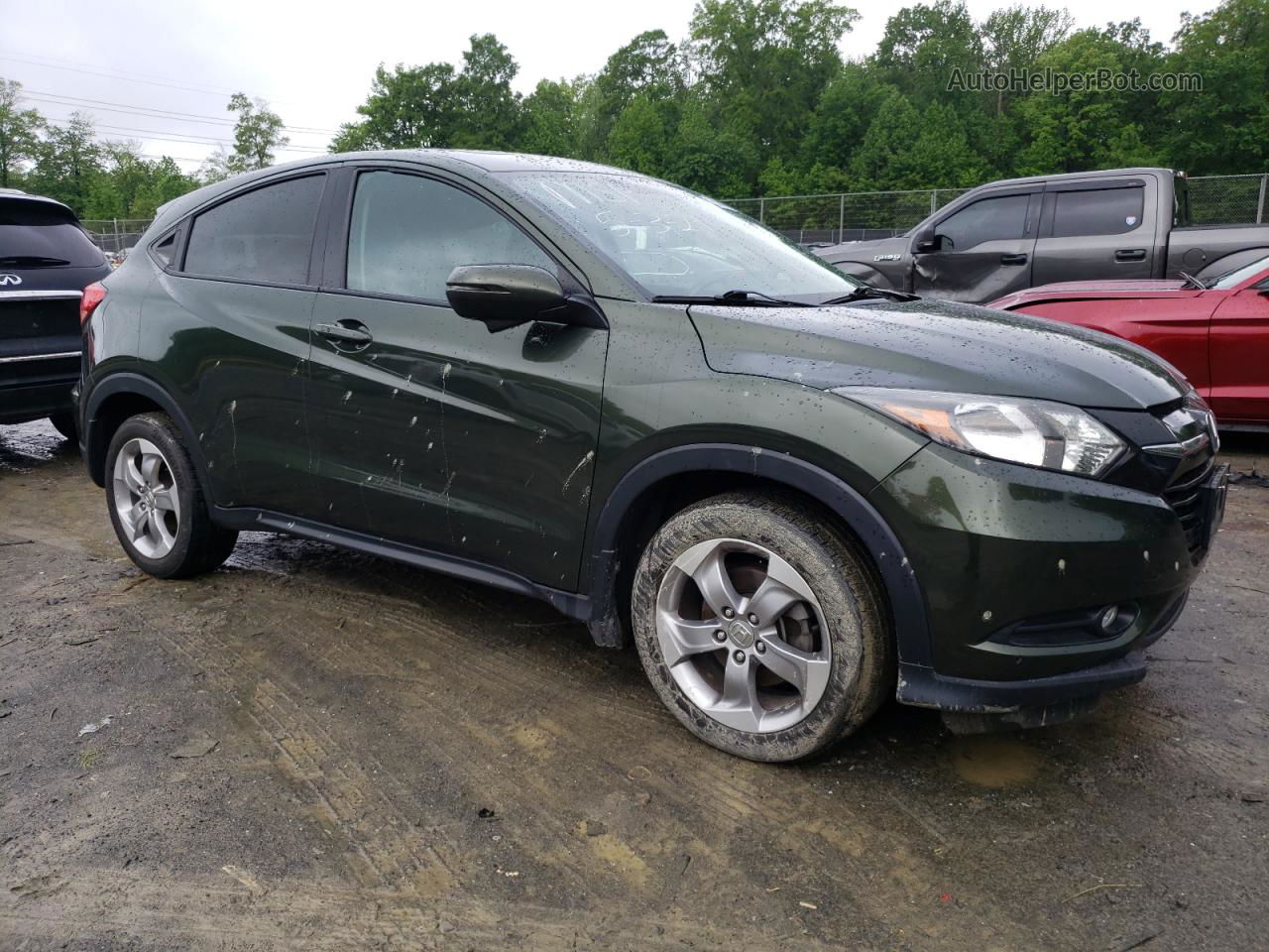 2017 Honda Hr-v Ex Green vin: 3CZRU6H58HM721457