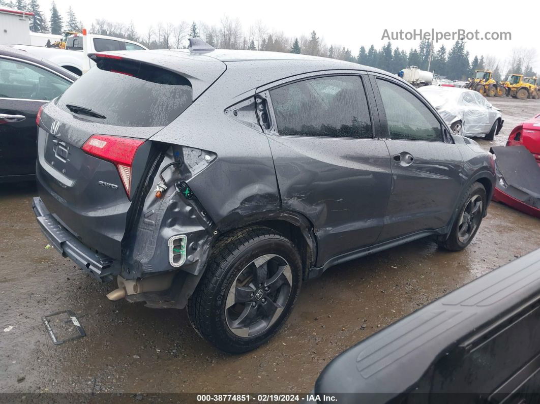 2018 Honda Hr-v Ex Gray vin: 3CZRU6H58JG703366