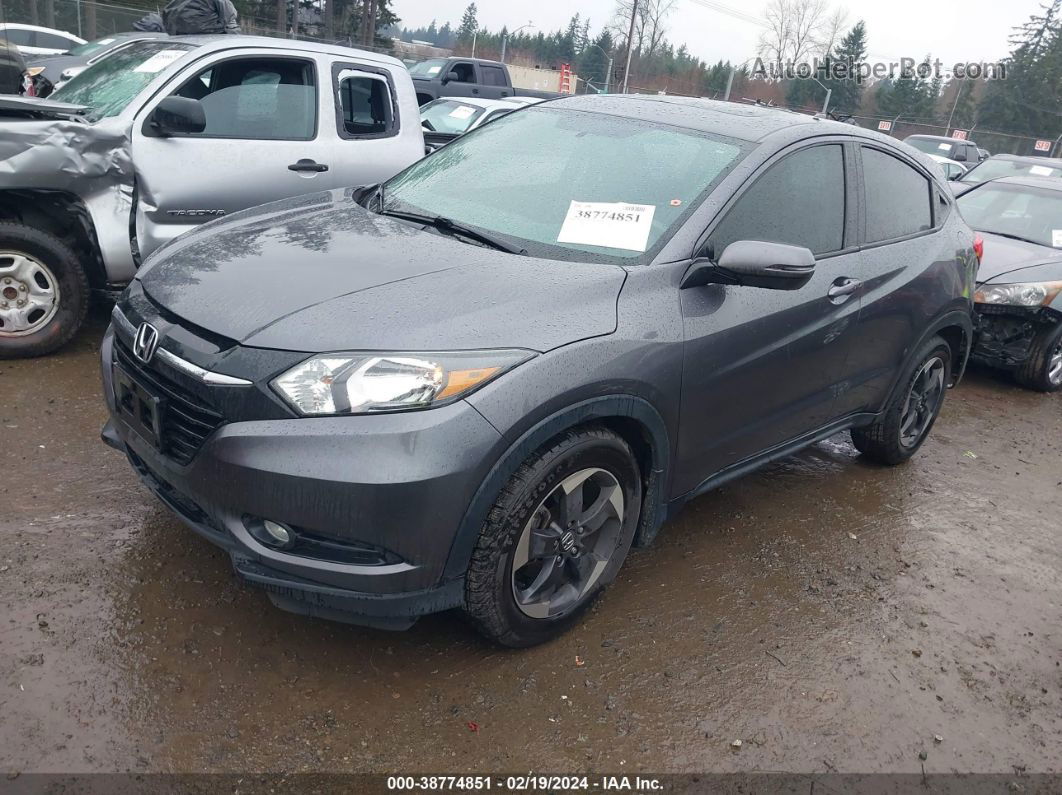 2018 Honda Hr-v Ex Gray vin: 3CZRU6H58JG703366