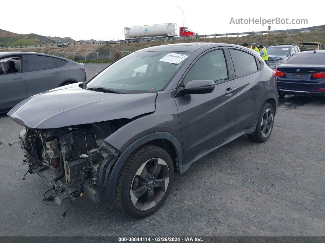 2018 Honda Hr-v Ex Gray vin: 3CZRU6H58JG705005