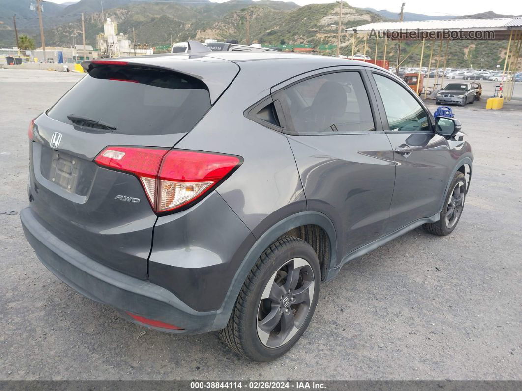 2018 Honda Hr-v Ex Gray vin: 3CZRU6H58JG705005