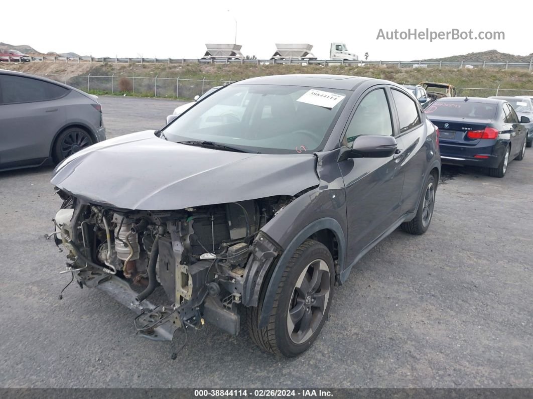 2018 Honda Hr-v Ex Gray vin: 3CZRU6H58JG705005