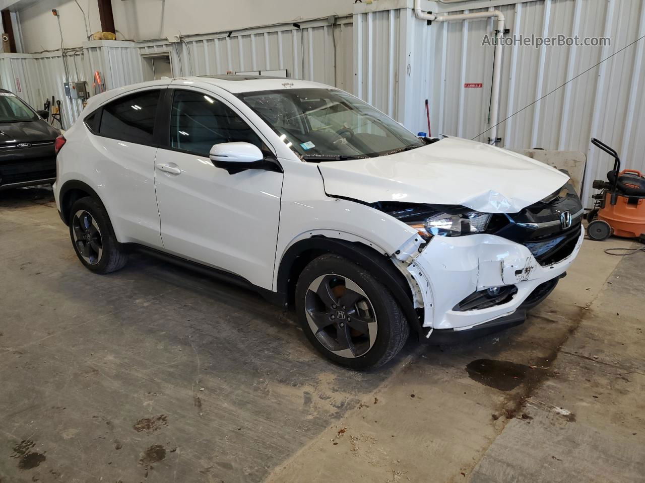 2018 Honda Hr-v Ex White vin: 3CZRU6H58JM719407