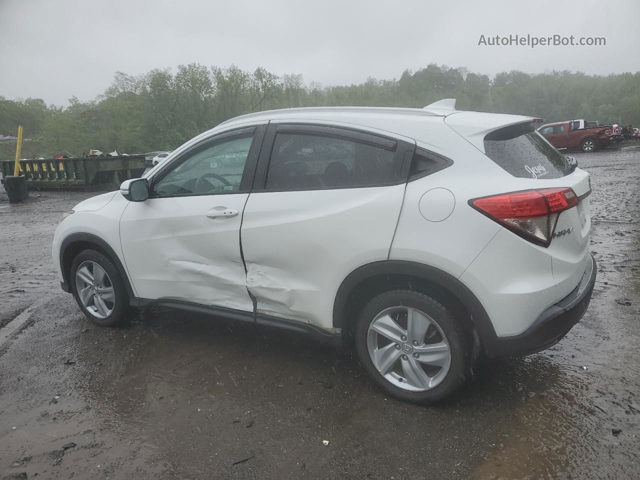 2019 Honda Hr-v Ex White vin: 3CZRU6H58KM705542