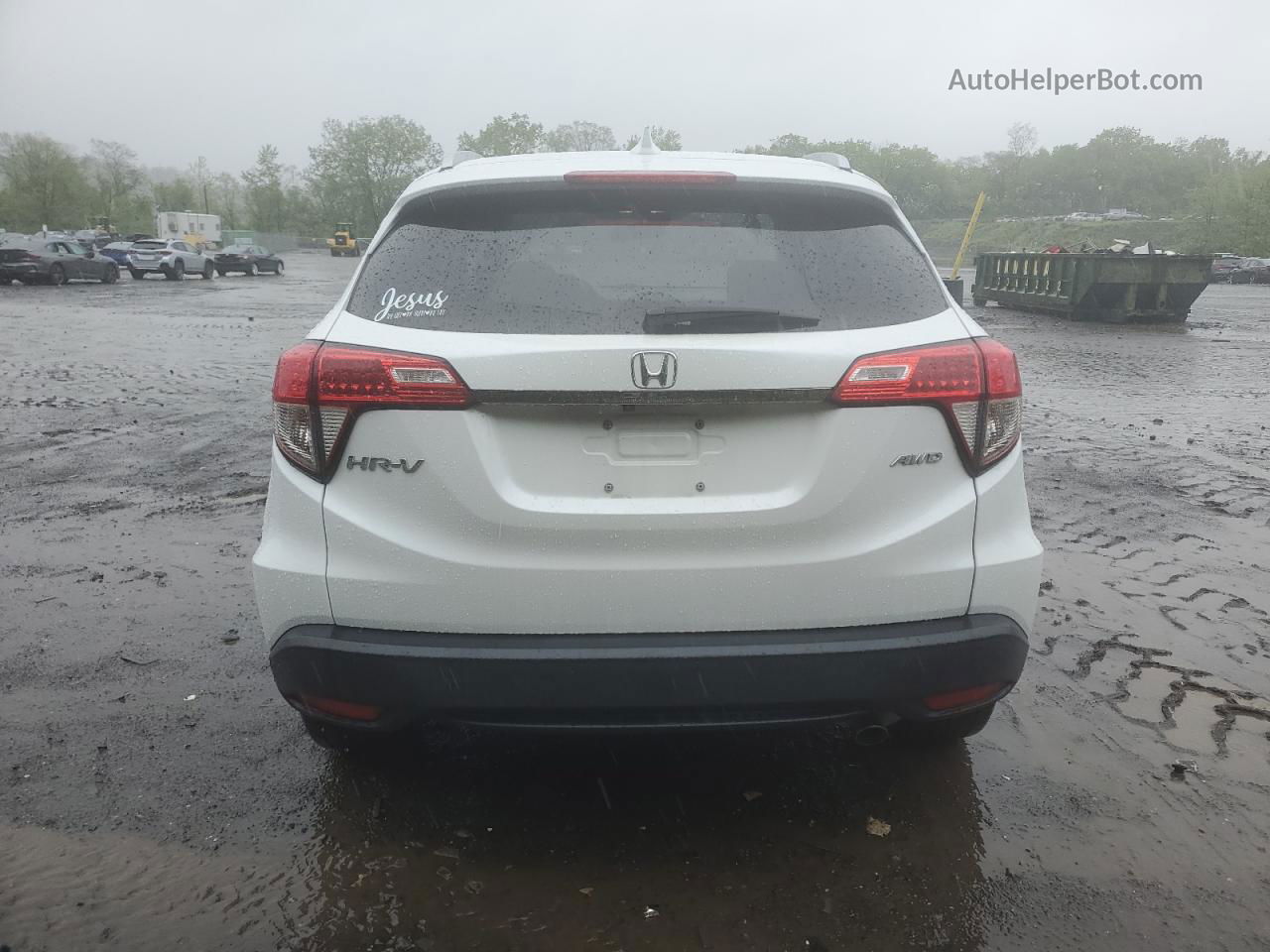 2019 Honda Hr-v Ex White vin: 3CZRU6H58KM705542
