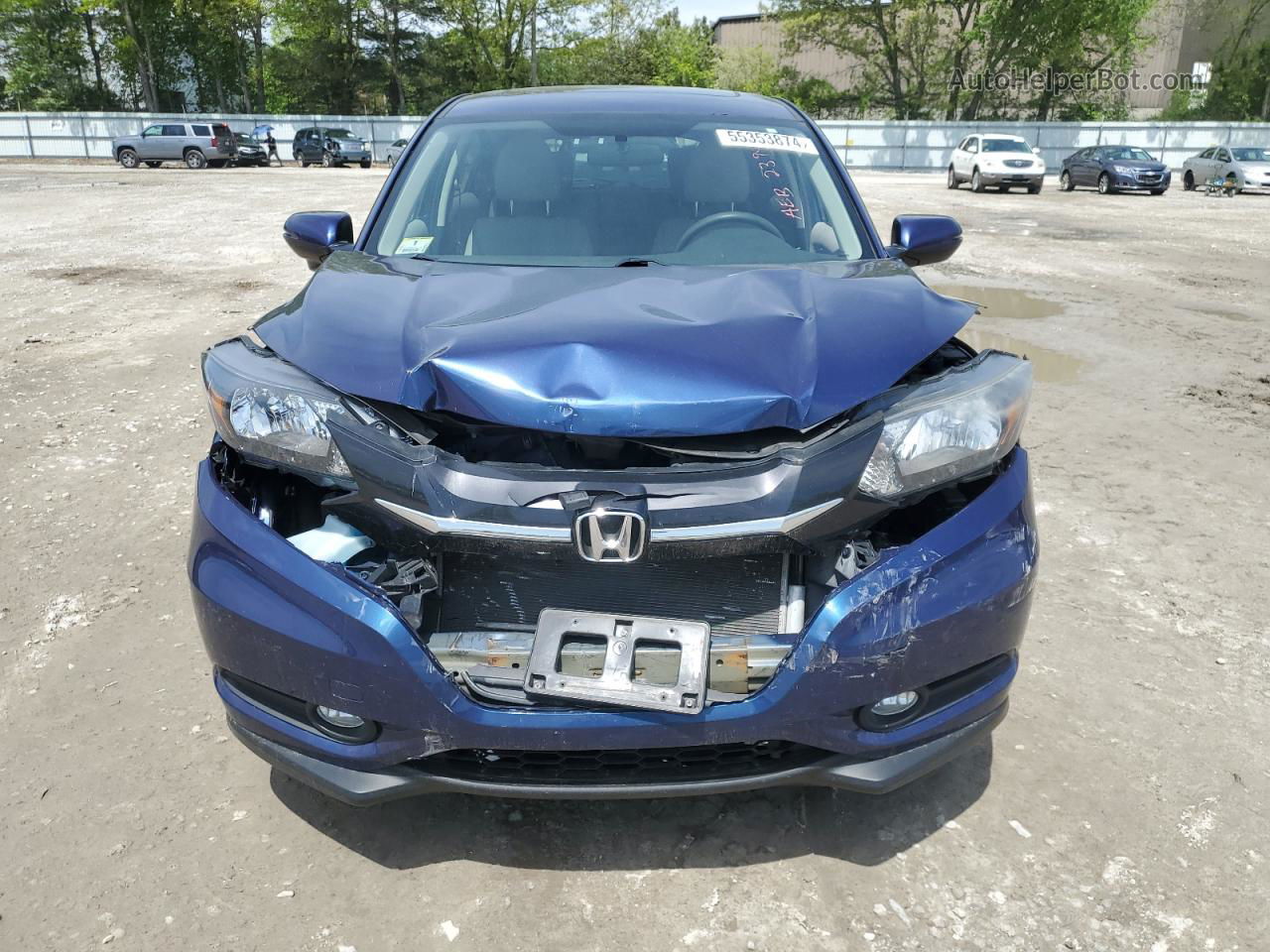 2016 Honda Hr-v Ex Blue vin: 3CZRU6H59GM715231