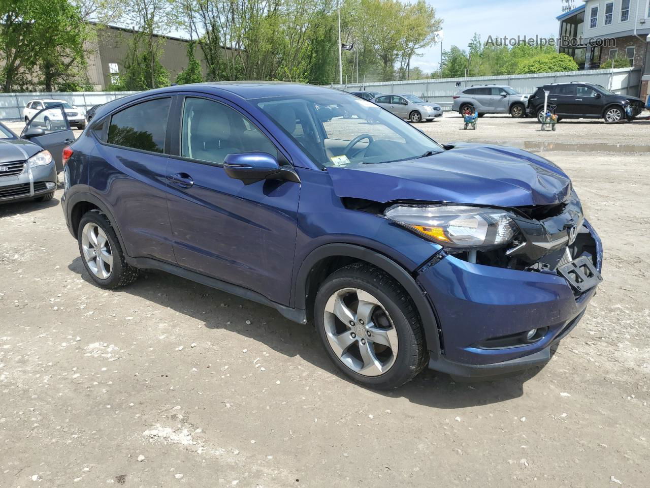 2016 Honda Hr-v Ex Blue vin: 3CZRU6H59GM715231