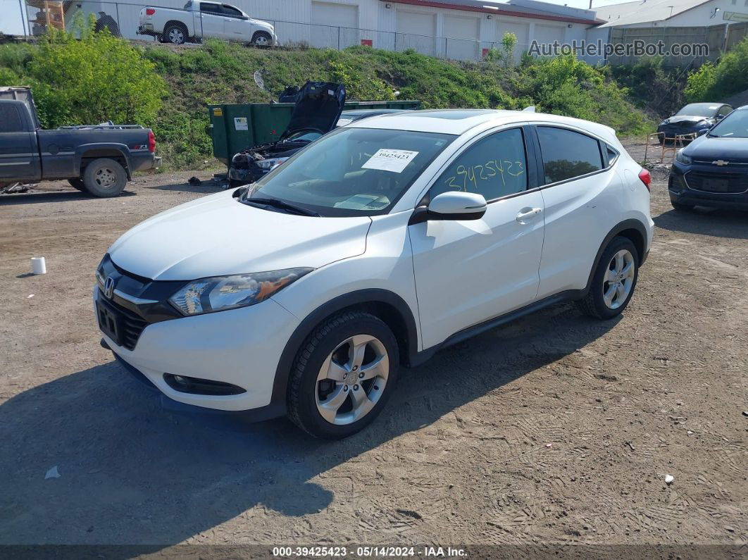 2016 Honda Hr-v Ex White vin: 3CZRU6H59GM738931