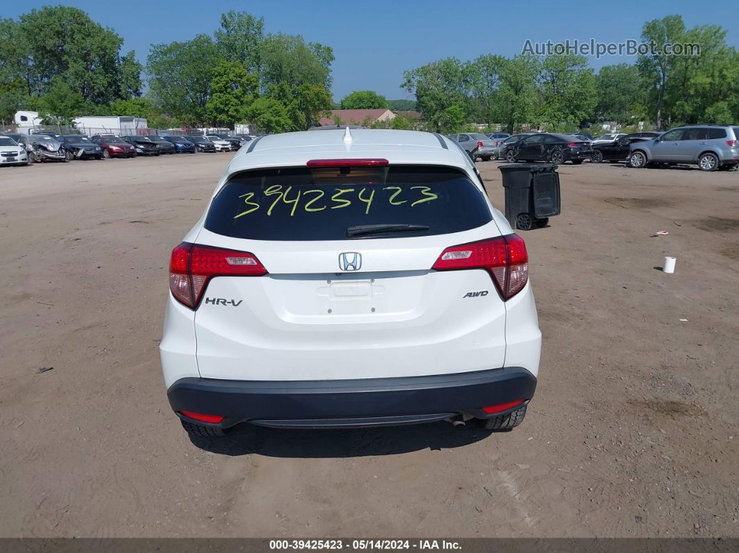 2016 Honda Hr-v Ex White vin: 3CZRU6H59GM738931