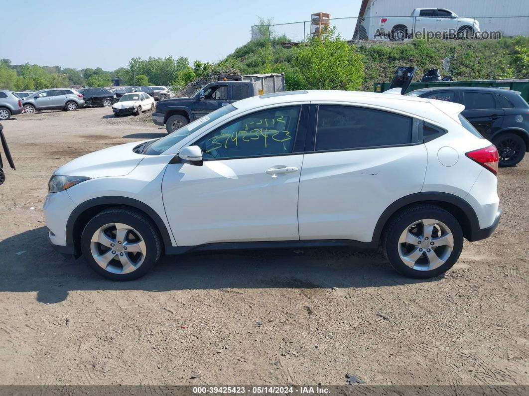 2016 Honda Hr-v Ex White vin: 3CZRU6H59GM738931