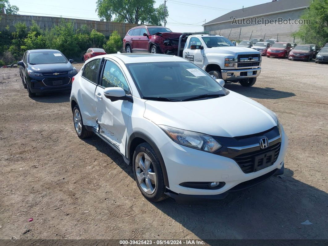 2016 Honda Hr-v Ex White vin: 3CZRU6H59GM738931