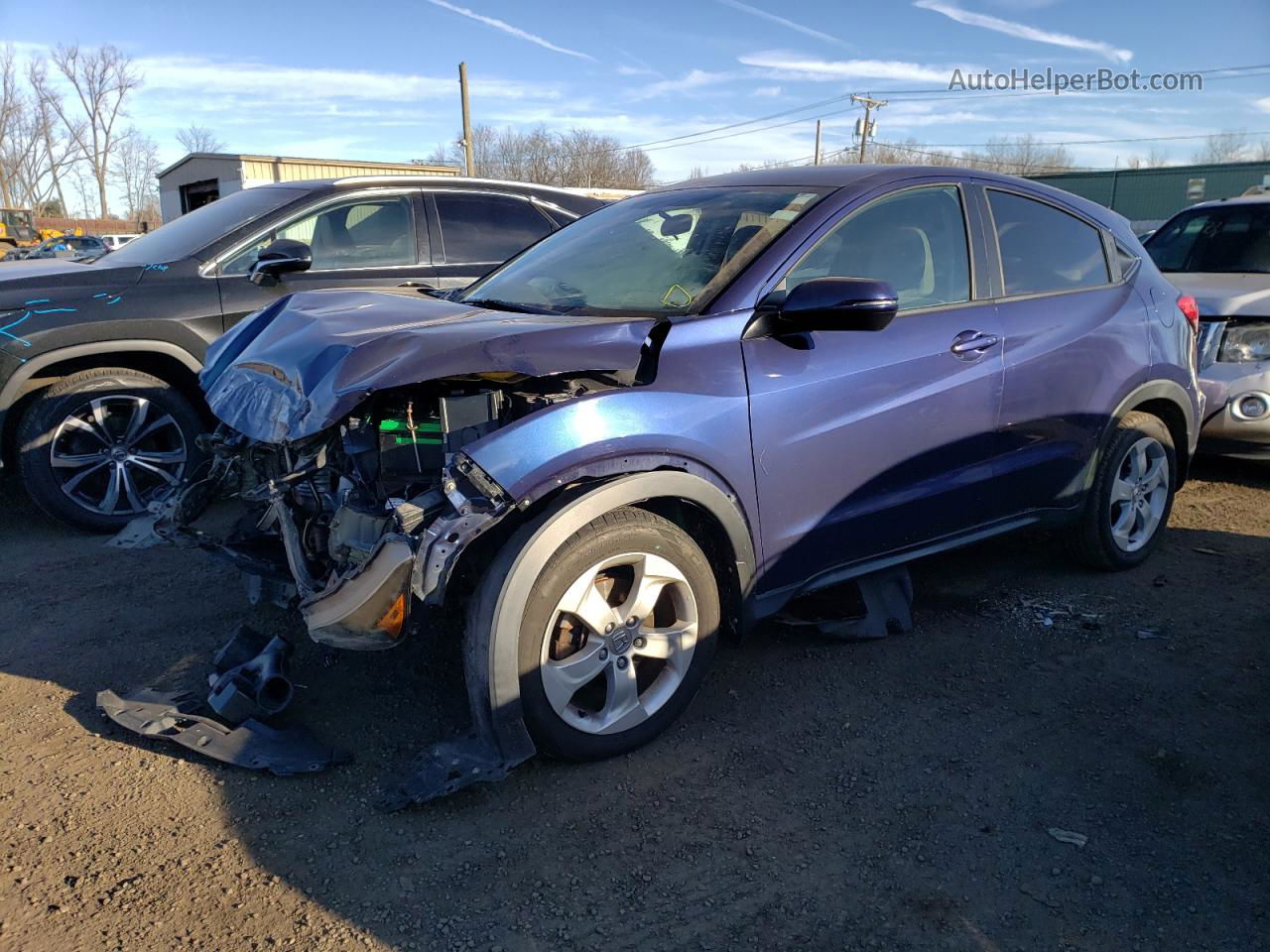 2016 Honda Hr-v Ex Blue vin: 3CZRU6H59GM742476