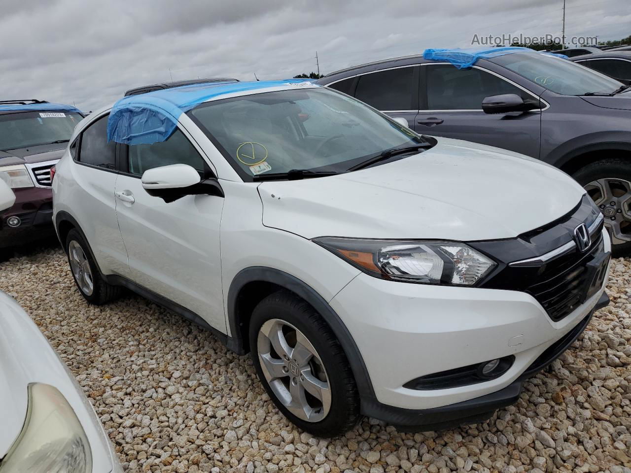 2016 Honda Hr-v Ex White vin: 3CZRU6H59GM751551