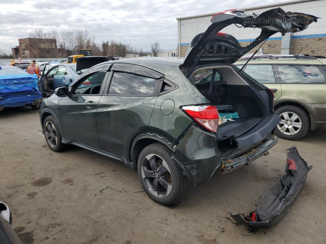 2018 Honda Hr-v Ex Green vin: 3CZRU6H59JG700119