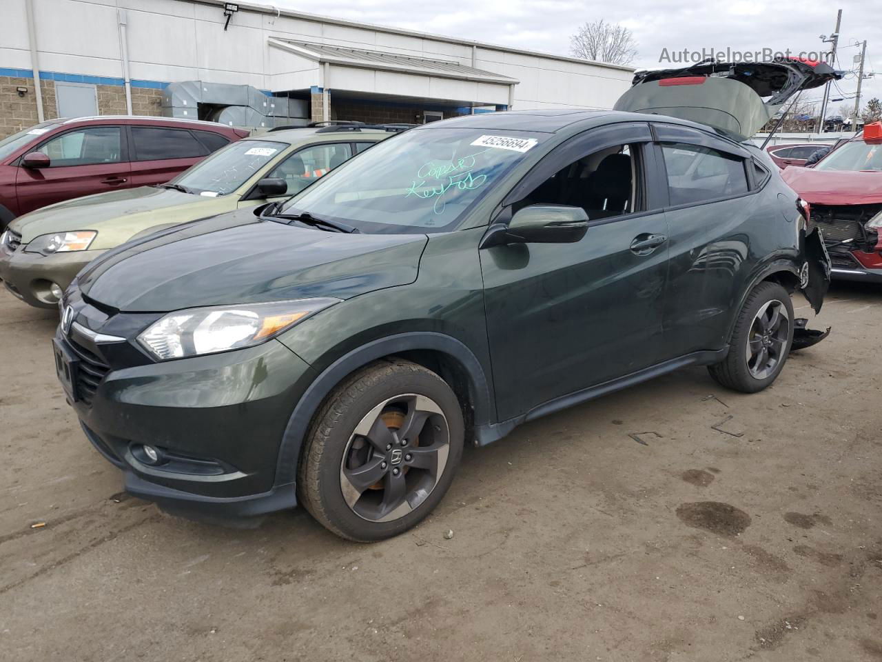 2018 Honda Hr-v Ex Green vin: 3CZRU6H59JG700119