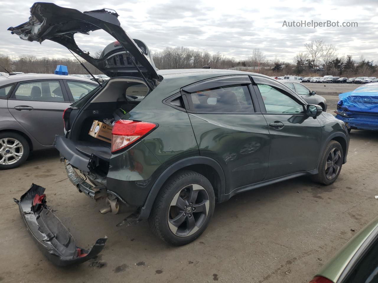 2018 Honda Hr-v Ex Green vin: 3CZRU6H59JG700119