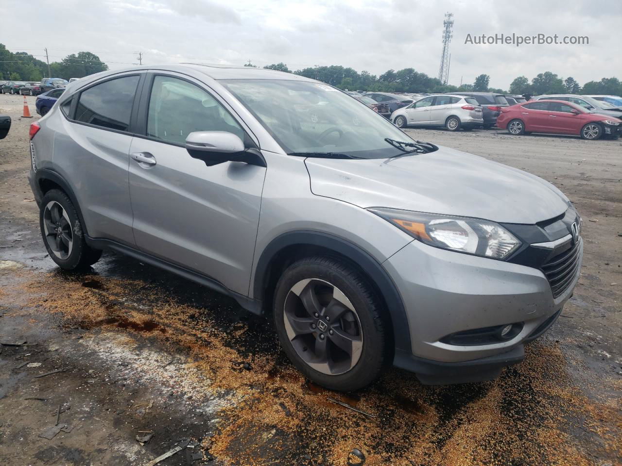 2018 Honda Hr-v Ex Gray vin: 3CZRU6H59JG705174