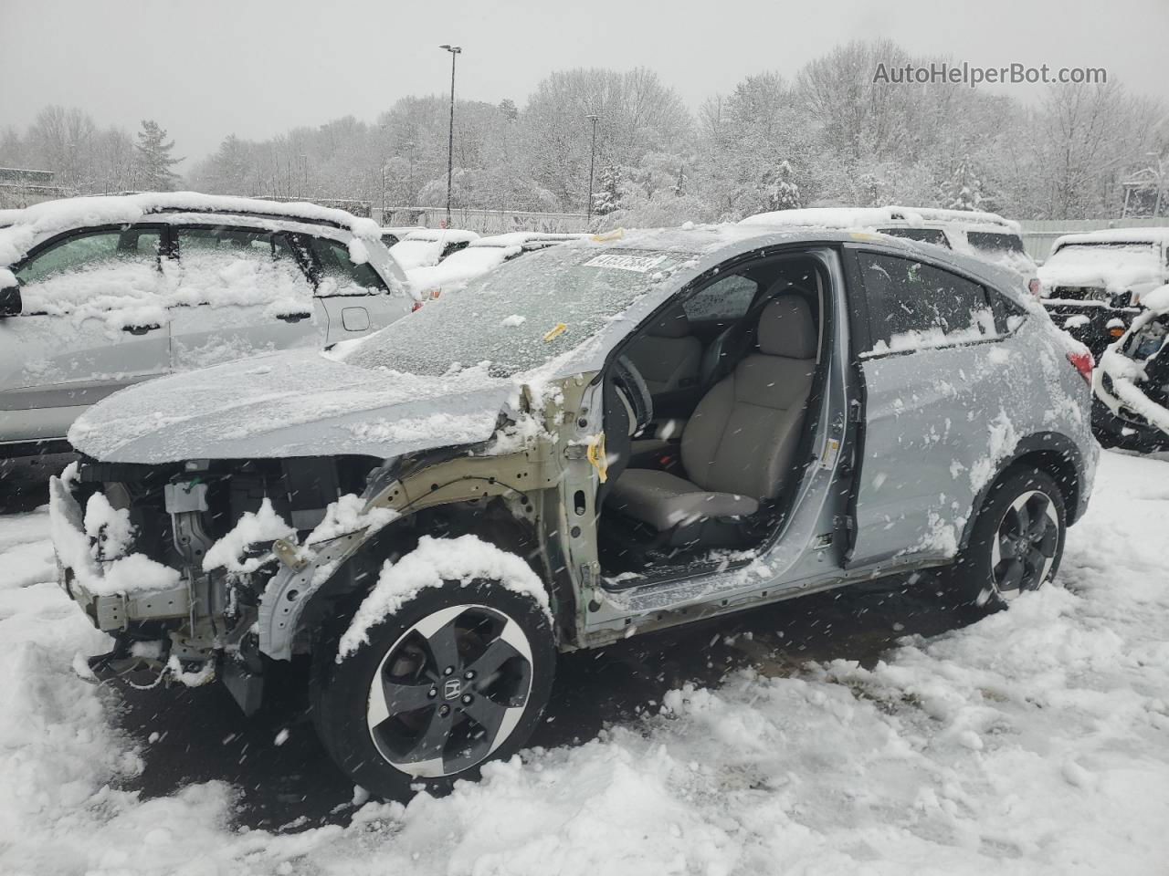 2018 Honda Hr-v Ex Silver vin: 3CZRU6H59JM701367