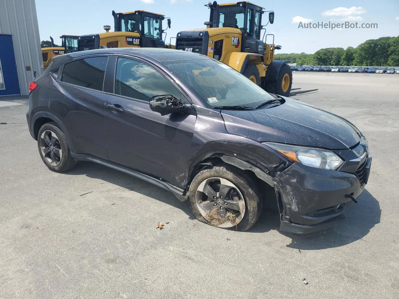 2018 Honda Hr-v Ex Gray vin: 3CZRU6H59JM720372