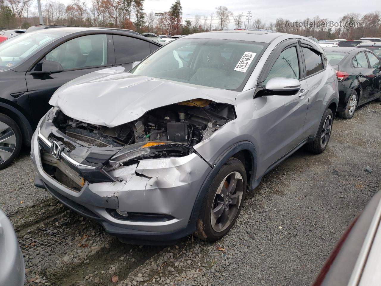 2018 Honda Hr-v Ex Silver vin: 3CZRU6H59JM721098