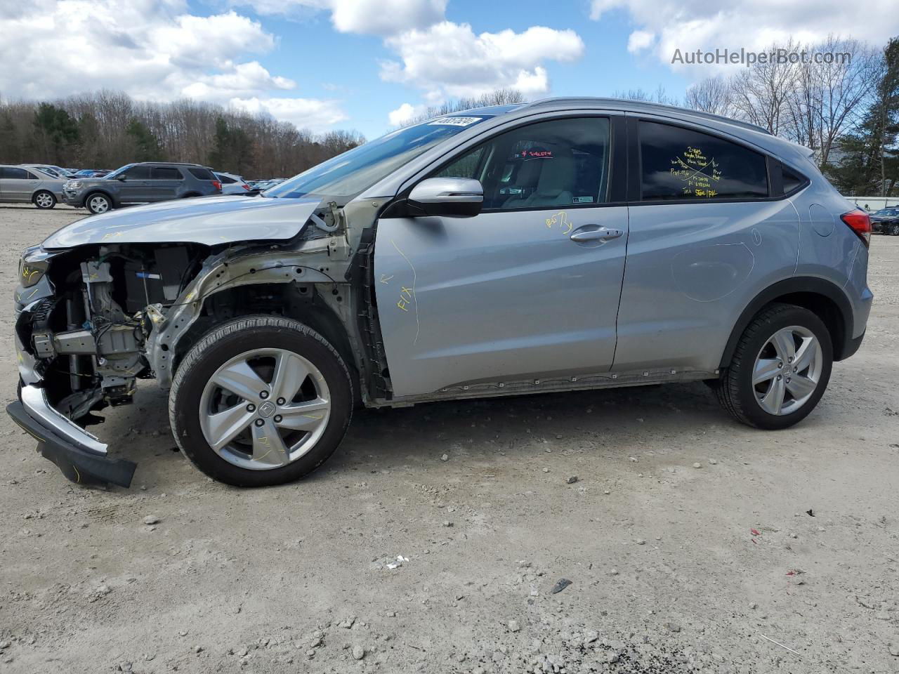 2019 Honda Hr-v Ex Silver vin: 3CZRU6H59KM712015