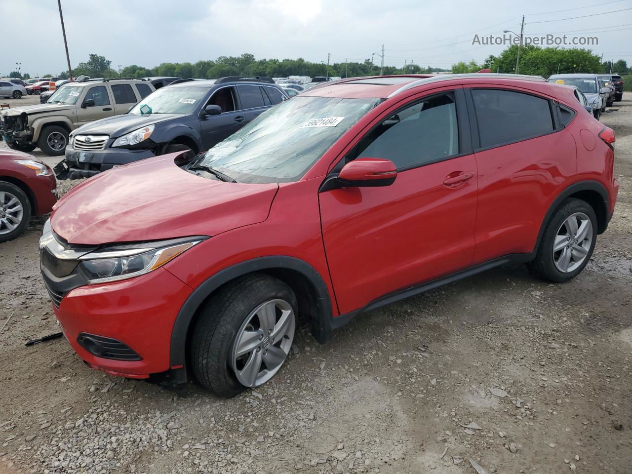 2019 Honda Hr-v Ex Red vin: 3CZRU6H59KM732653