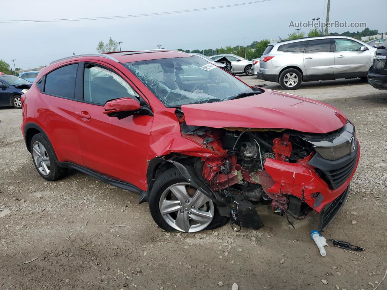 2019 Honda Hr-v Ex Red vin: 3CZRU6H59KM732653