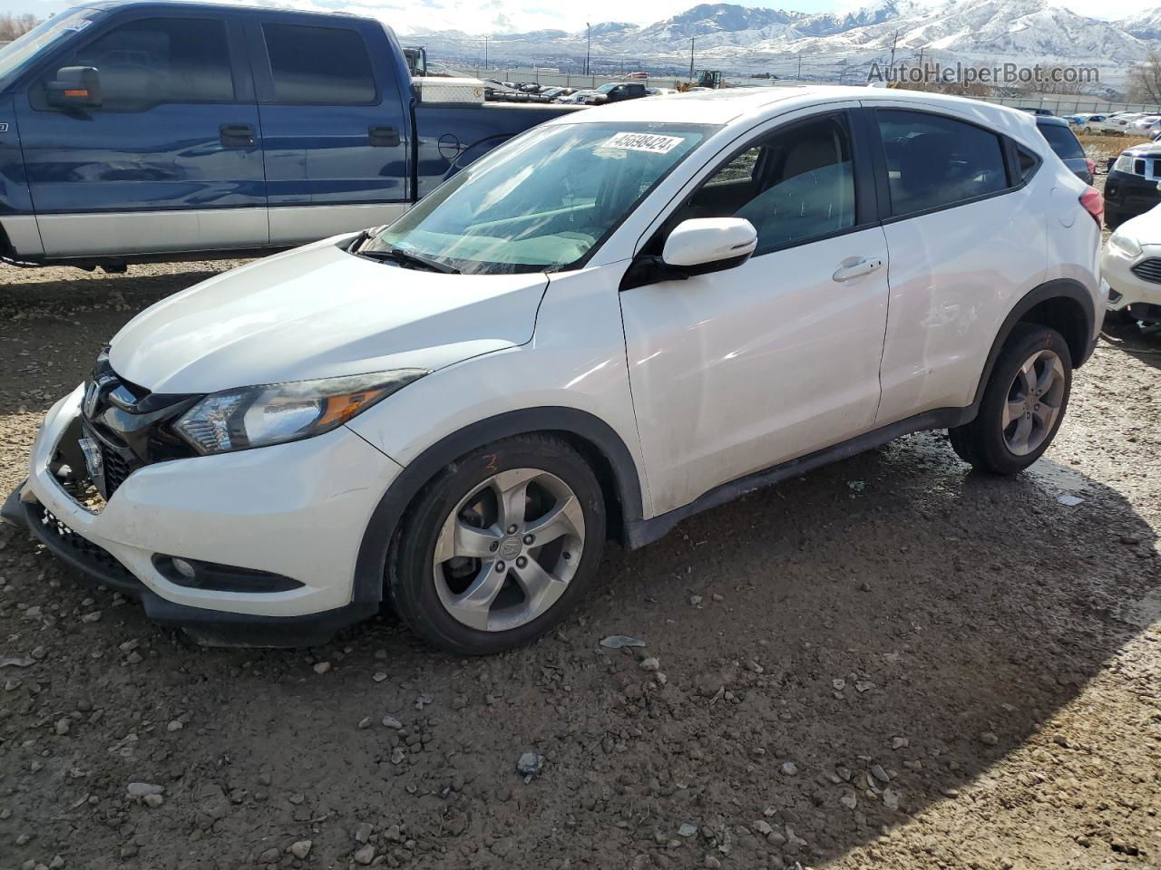 2016 Honda Hr-v Ex White vin: 3CZRU6H5XGM732202