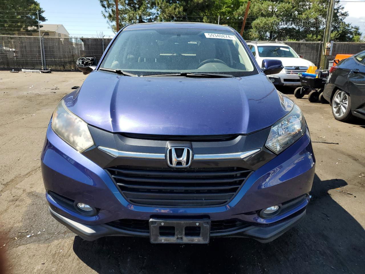 2016 Honda Hr-v Ex Blue vin: 3CZRU6H5XGM737092