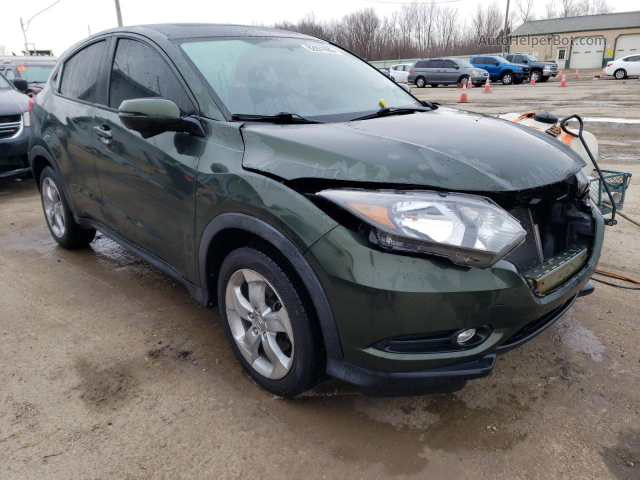 2016 Honda Hr-v Ex Green vin: 3CZRU6H5XGM746262