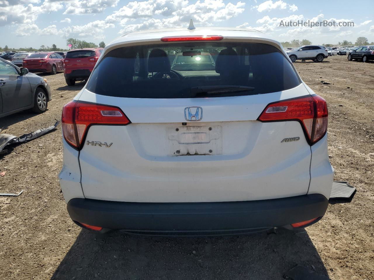 2016 Honda Hr-v Ex White vin: 3CZRU6H5XGM753759