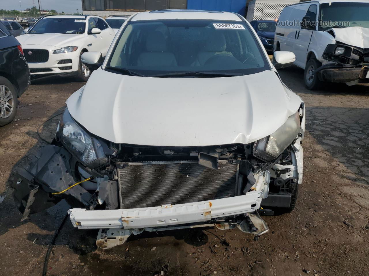 2016 Honda Hr-v Ex White vin: 3CZRU6H5XGM768553