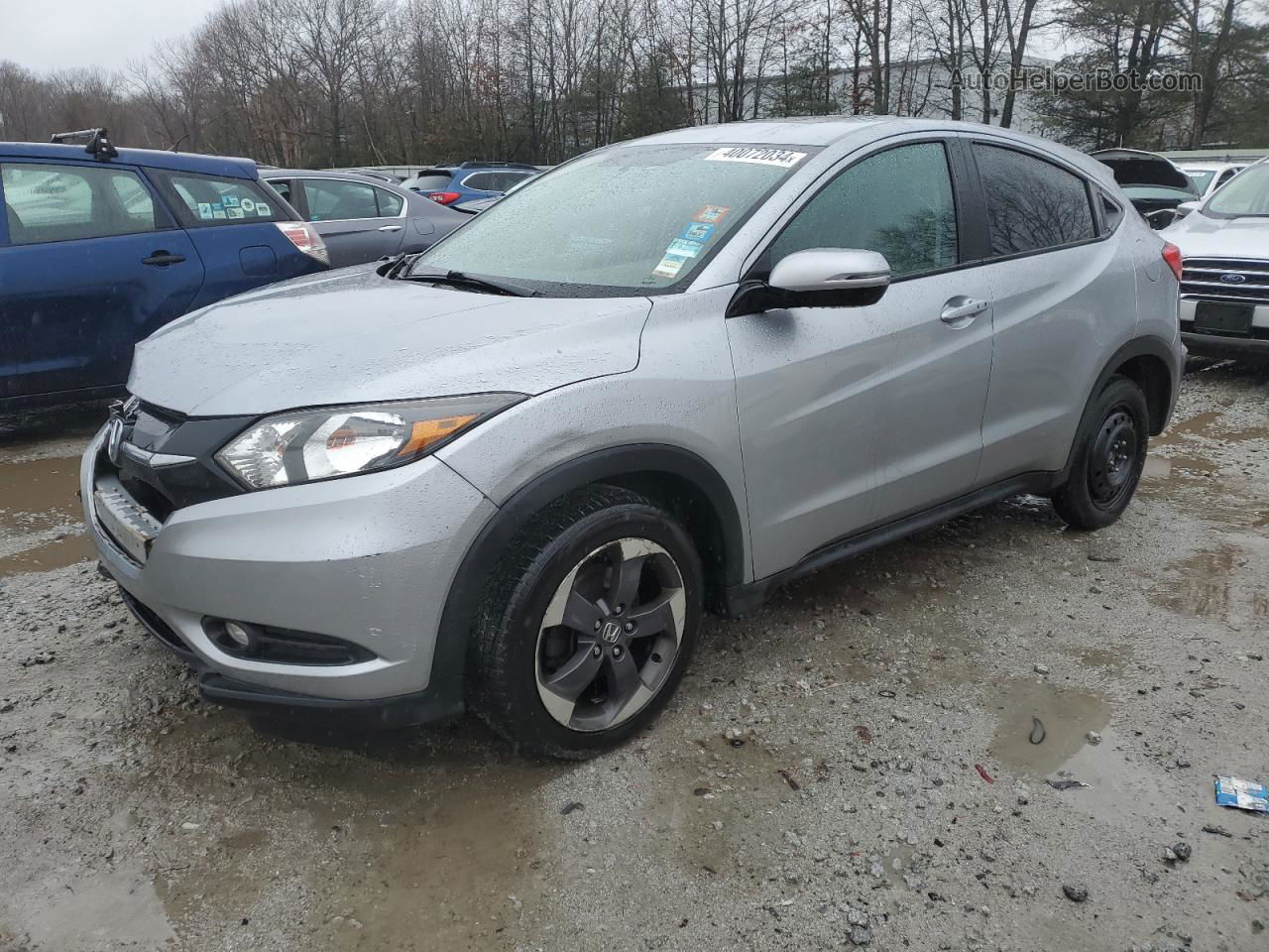 2018 Honda Hr-v Ex Silver vin: 3CZRU6H5XJM709851