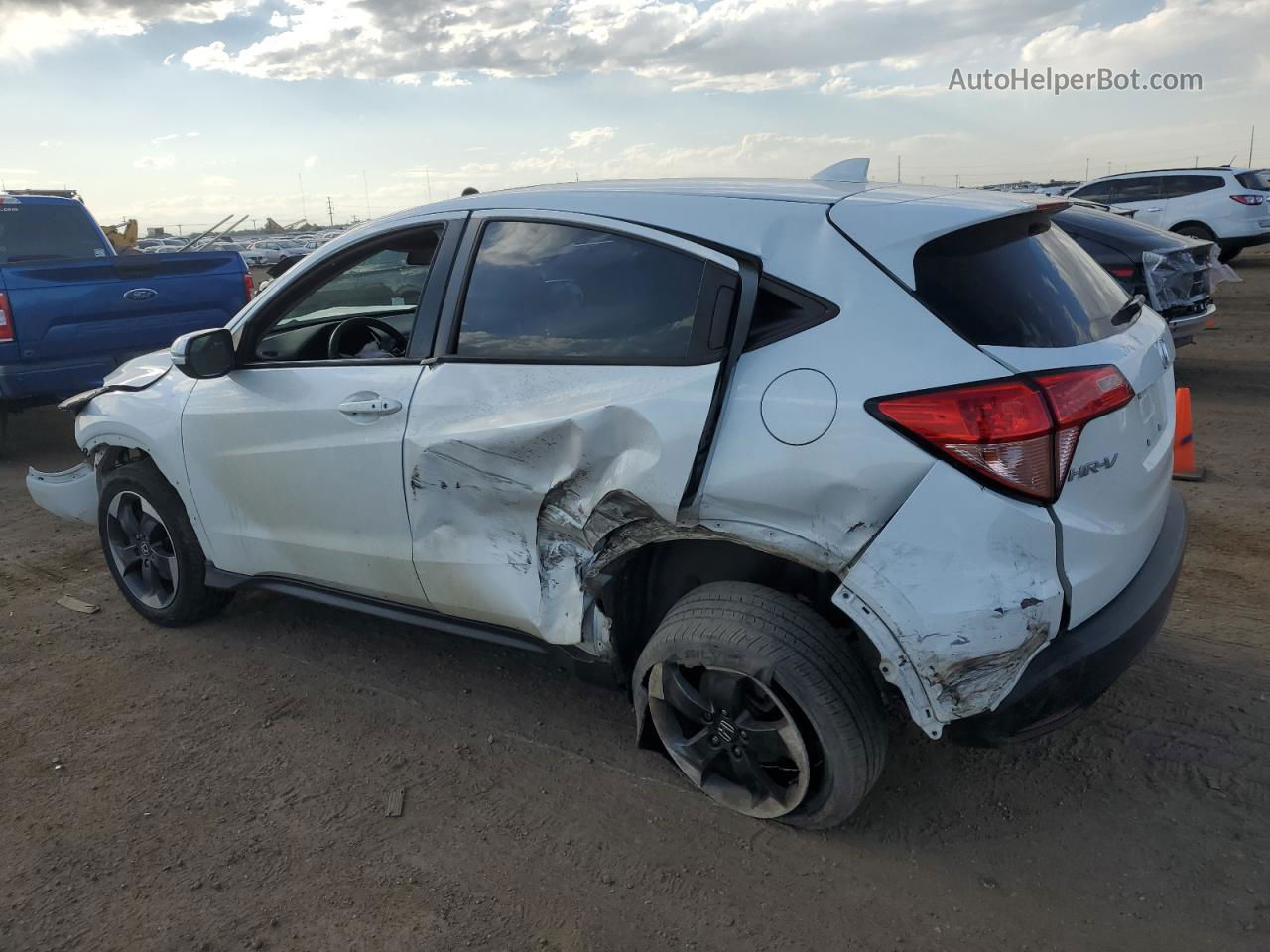 2018 Honda Hr-v Ex White vin: 3CZRU6H5XJM729503