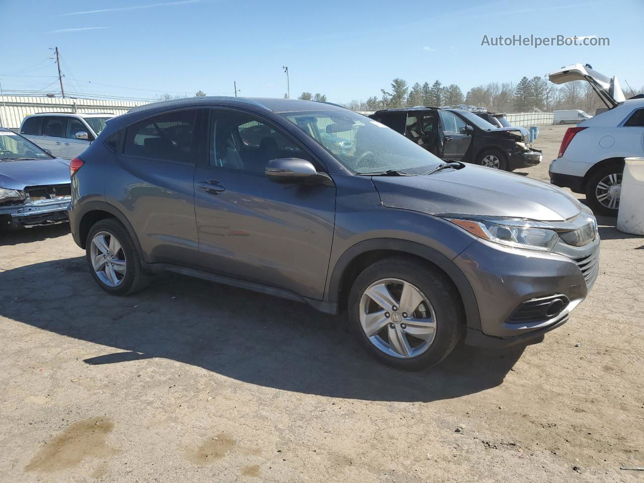 2019 Honda Hr-v Ex Gray vin: 3CZRU6H5XKM702786