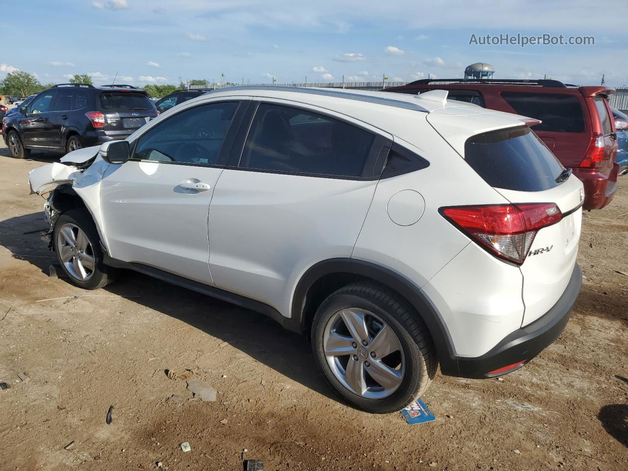 2019 Honda Hr-v Ex White vin: 3CZRU6H5XKM729406