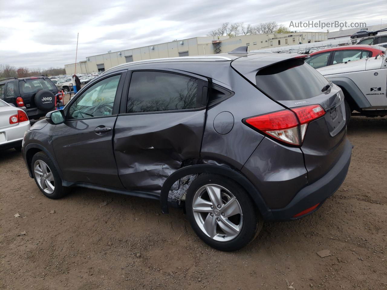 2019 Honda Hr-v Ex Gray vin: 3CZRU6H5XKM734296