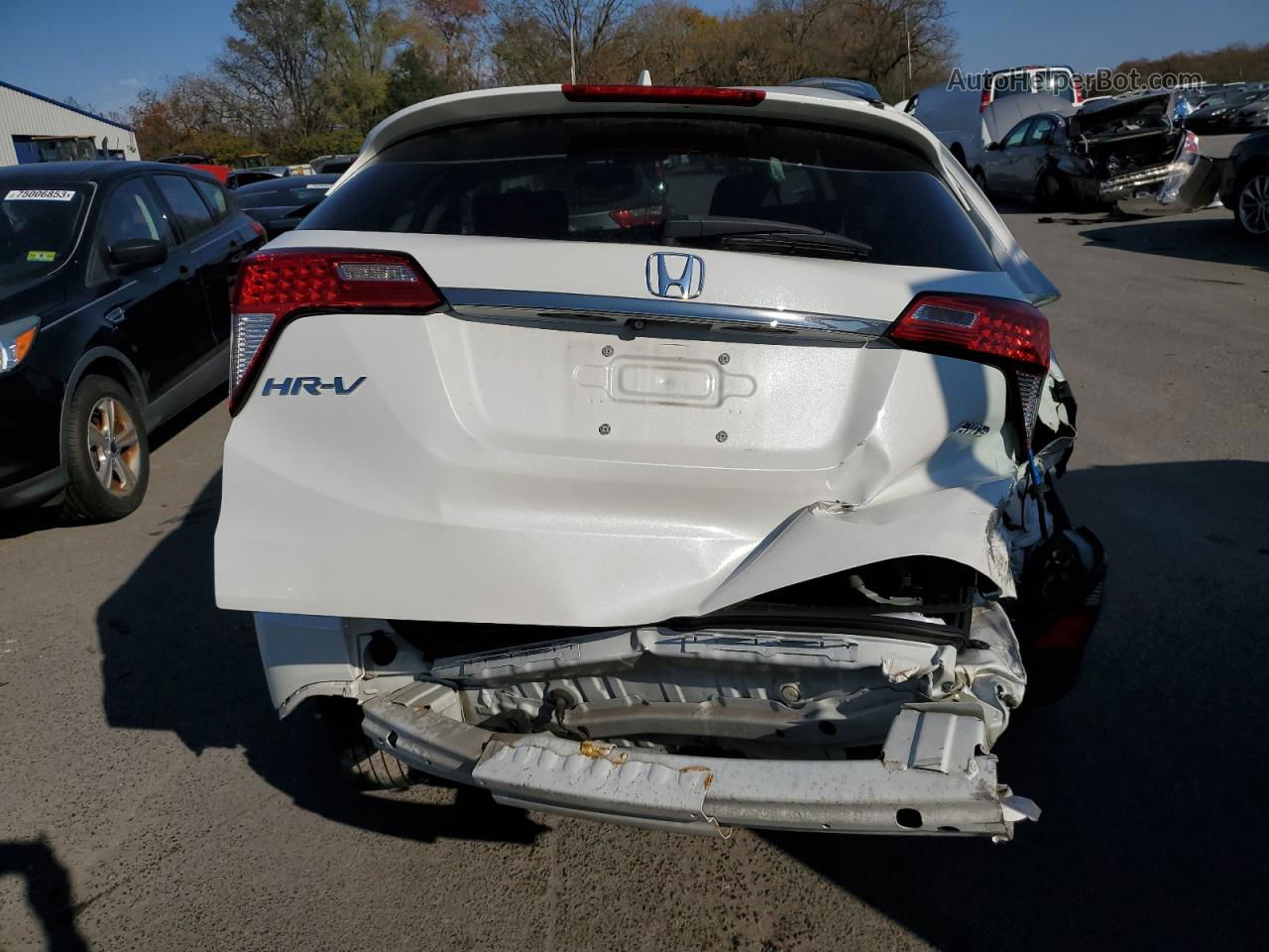 2019 Honda Hr-v Ex White vin: 3CZRU6H5XKM735190